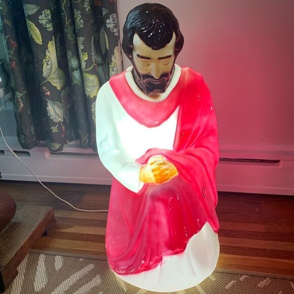 Vintage Empire Nativity Joseph Approx 27" Blow Mold Christmas Plastic Decor - Picture 1 of 17